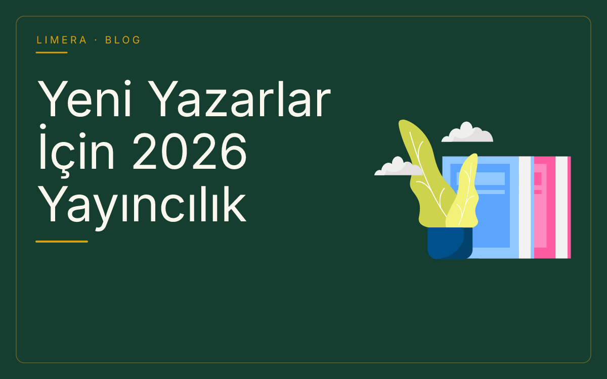 Kitabımı 2026'da Yayınlatmalı mıyım? Yeni Yazarlar İçin Karar Rehberi blog kapak görseli Kitabımı 2026'da Yayınlatmalı mıyım? Yeni Yazarlar İçin Karar Rehberi blog kapak görseli