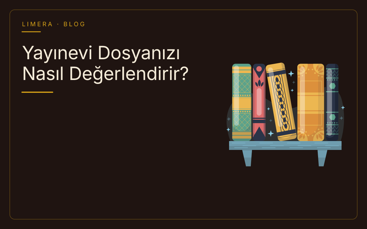 Bir editörün kitap dosyasını notlarla değerlendirmesini temsil eden Limera Yayınları blog kapak görseli