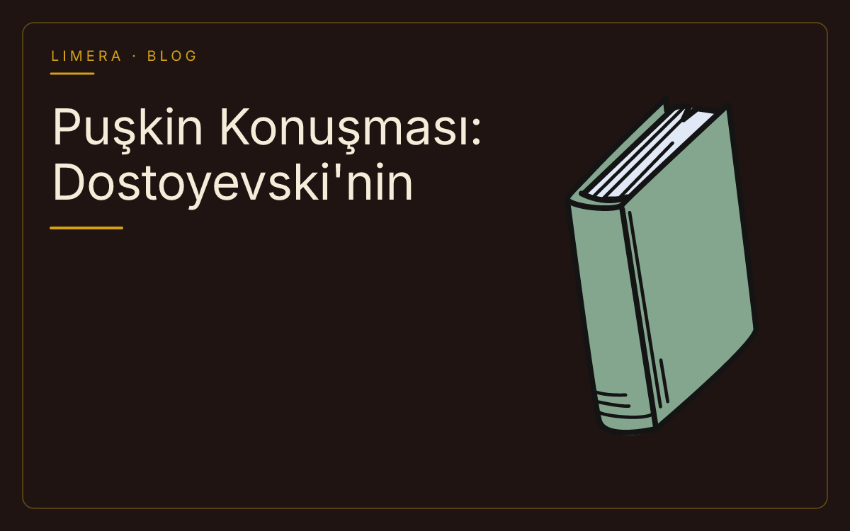 Puşkin Konuşması: Dostoyevski'nin Son Büyük Hitabı — Limera Yazar Dosyaları (Limera Yayınları) Puşkin Konuşması: Dostoyevski'nin Son Büyük Hitabı — Limera Yazar Dosyaları (Limera Yayınları)