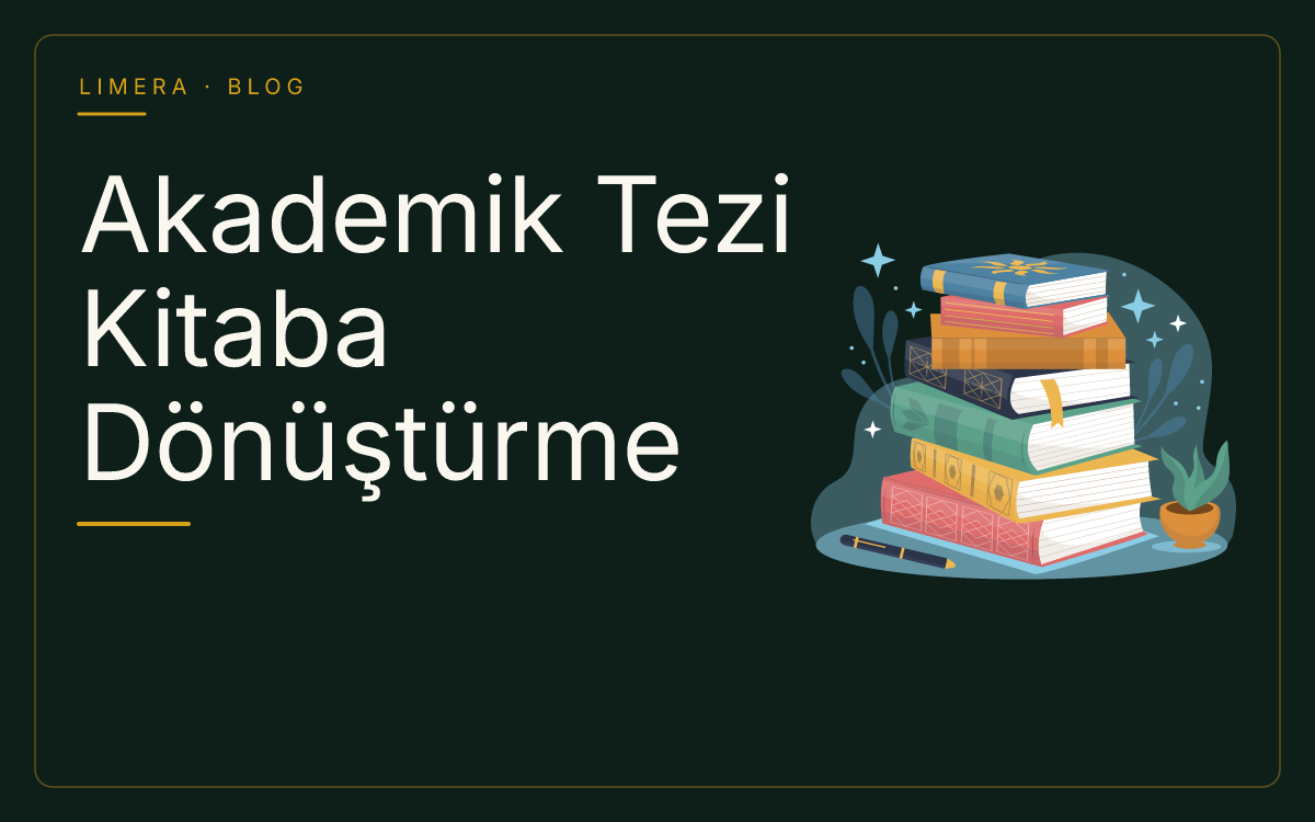 Akademik Tezi Kitaba Dönüştürme Rehberi: Editoryal Adımlar ve Yöntemler blog kapak görseli Akademik Tezi Kitaba Dönüştürme Rehberi: Editoryal Adımlar ve Yöntemler blog kapak görseli