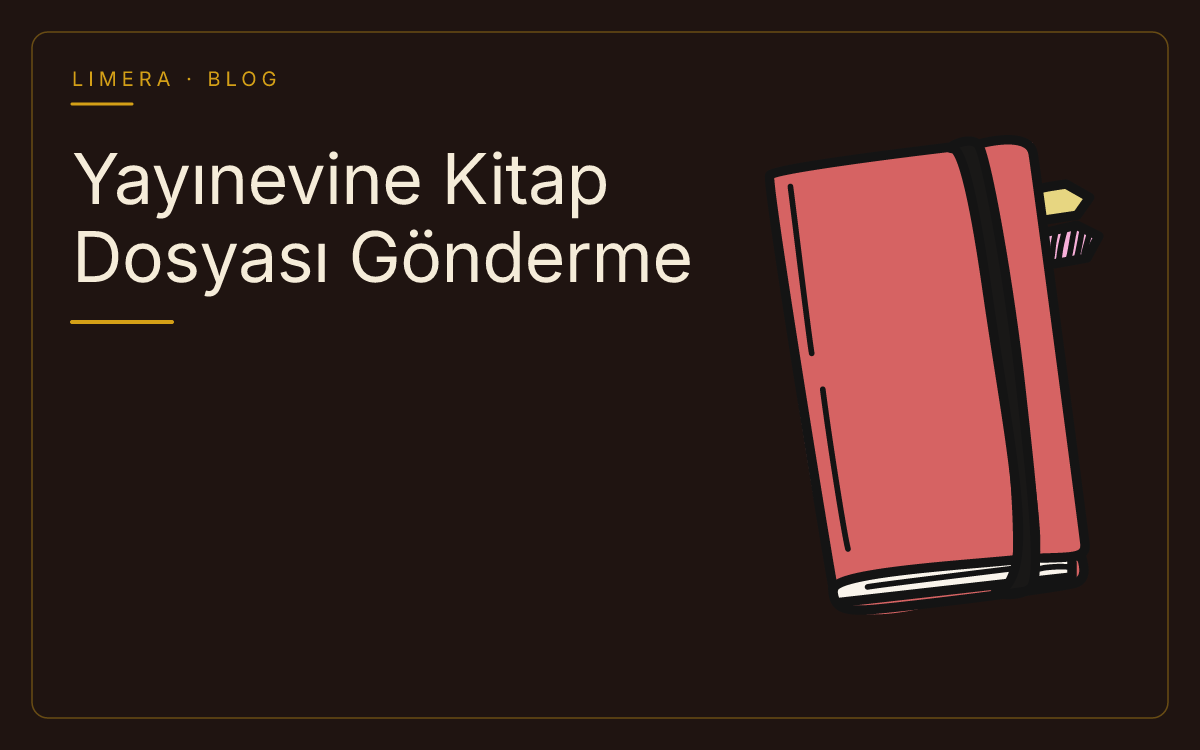 Düzenlenmiş kitap dosyası ve başvuru belgelerini gösteren Limera Yayınları blog kapak görseli