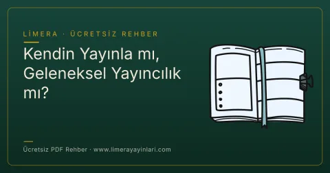 Kendin Yayınla mı, Geleneksel Yayıncılık mı? — ücretsiz PDF rehber kapağı